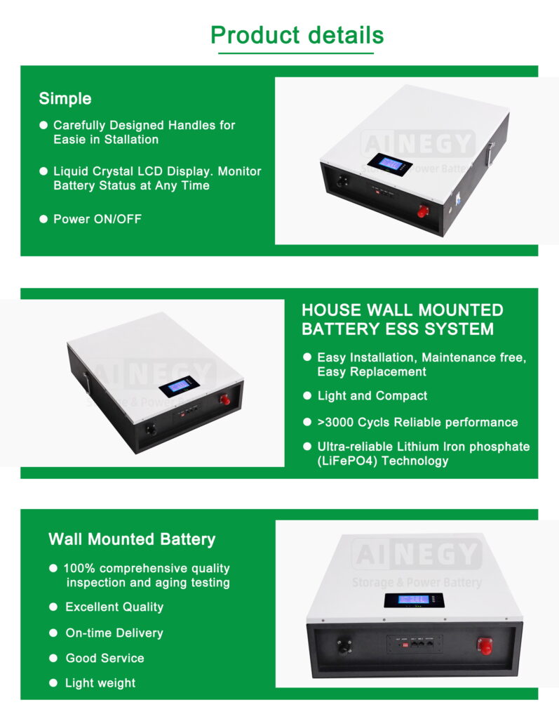 wall mounted energy storage battery